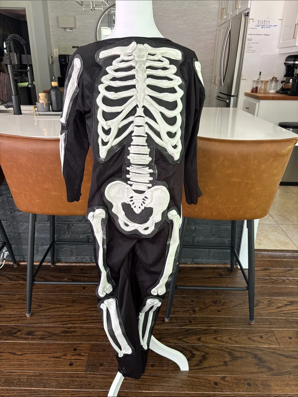 Kids Size 8-10 3D Skeleton Halloween Costume